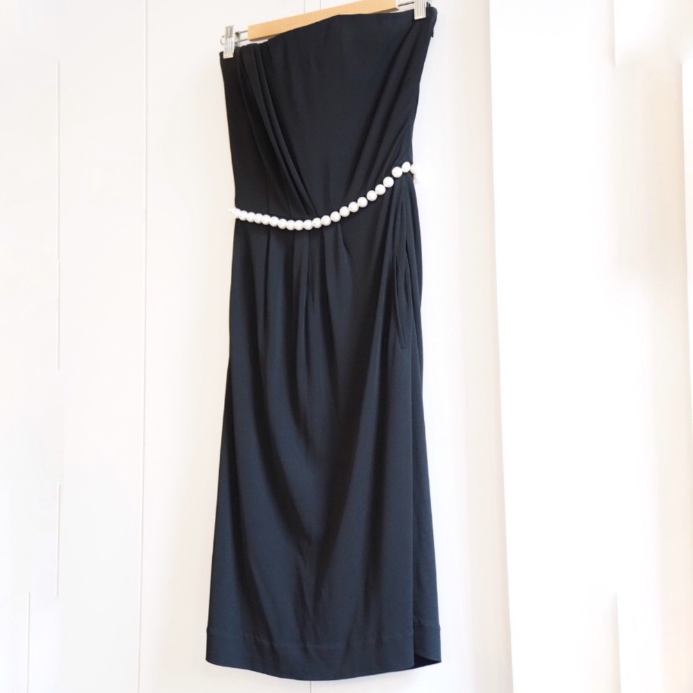 Chanel dress with faux pearl belt